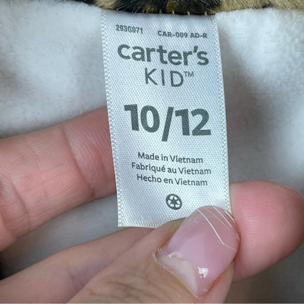 Cheetah Print Vest Faux Fur Carter's KIDS Size 10/12